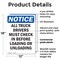 Signmission All Truck Drivers Must Check In OSHA Notice Sign, Plastic, 12in W x 18in L, 2PK OS-2PACK-NS-P-1218-V-15226 - alternate 6